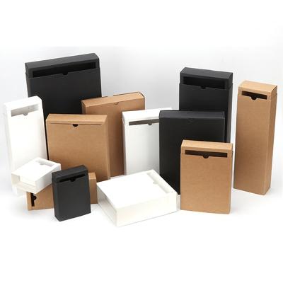 China Recyclable Custom Logo Foldable Drawer Cardboard Paper Packaging Slip Box for sale