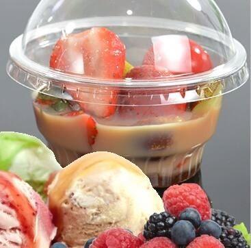 China Biodegradable ice cream PET jar dessert vasos /cup /plastic ice cream cupJI5-5oz92mm for sale