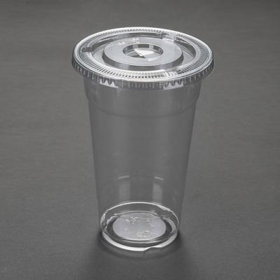 China Beverage 22oz PET Transparent Cup Vasos Desechables Plastic Tapas for sale