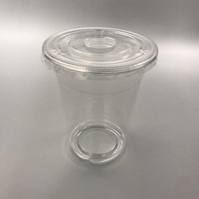 China Fashion 12oz 375ml PET cheap disposable plastic cup vasos de plastico rip off tapa for sale