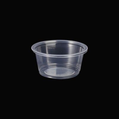 China Eco-friendly plastico vasos con tapa 4oz clear pp mug for sauce and party with PET lid for sale