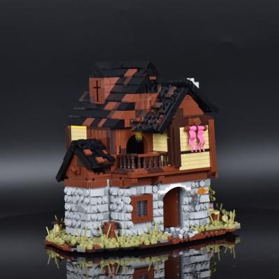 China Building block of Toy Moc Medieval European building miniature model town view houses for collection gifts for sale