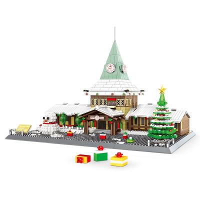 China Construction Toy Wange 6218 Santa Claus Desktop Kids Play Lepinis City Block Brick Street View 2021 Christmas Gift For Child for sale