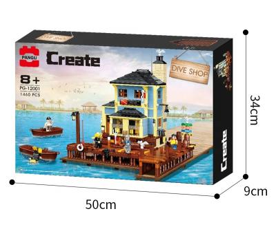 China DIY Sea Construction Toy Happy Build PAGE 12001 MOC Creator Series Cottage Assembled Bricks Toys Building Blocks for sale