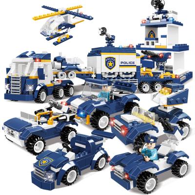 China Building Toy WOMA TOYS C0610 Compatible Major Bricks 8 In 1 City Police Small Models Building Blocks Toys For Children for sale