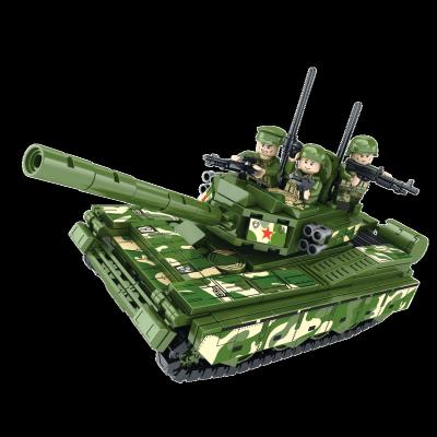 China Building Toy JUHANG 89002 99A Tanks Military Building Block Kit Intelligence Bricks Toys Army Trucks Models Set For Adults Children for sale