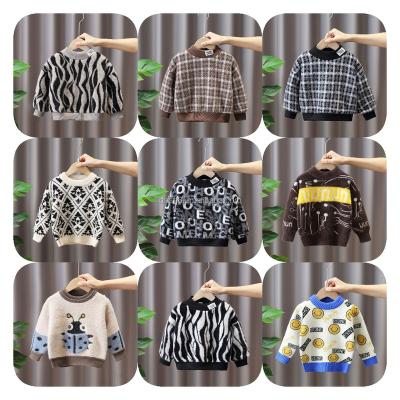 China new winter Anti-wrinkle fashion Europe and the United States children's girl's clothing baby sweater pattern knitting children's sweater for sale