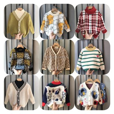 China Anti-wrinkle 2023 cheap knit pattern hot children's boys pullover striped children's sweater wholesale for sale