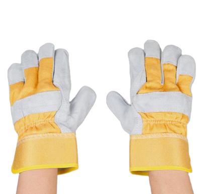 China Cow Split Leather Work Gloves Breathable Industrial Leather Glove for sale