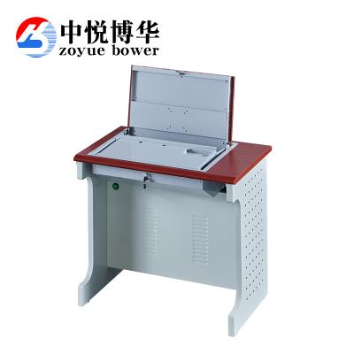 China Metal Frame Educational Science Equipment Learning White Flip Computer Desk for sale