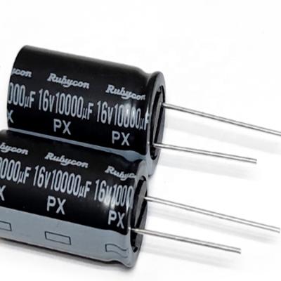 China Original Electric Instrument Toy 10000uF 16V Plug In Aluminum Electrolytic Capacitor 16x31.5mm 105 Degree (200pcs/lot) Quality Good Shape Reliable Price for sale