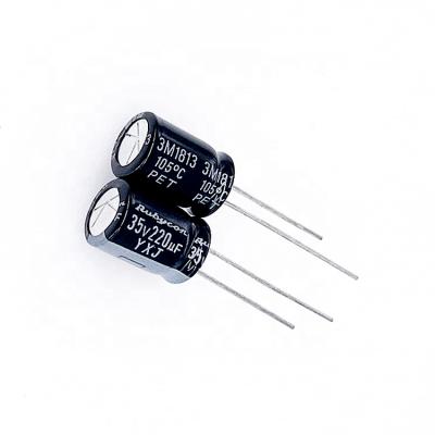 China Original Electric Instrument Toy 220uF 35V Plug In Aluminum Electrolytic Capacitor 8x11.5mm 105 Degree (200pcs/lot) Quality Good Shape Reliable Price for sale