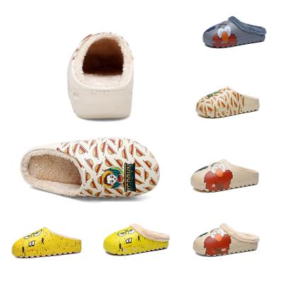 China Custom Made Eva Waterproof Winter Indoor Bedroom Fur Home Women's Slippers Fashion Plush Slippers Wholesalers Fashion Plush Men's Slipper for sale