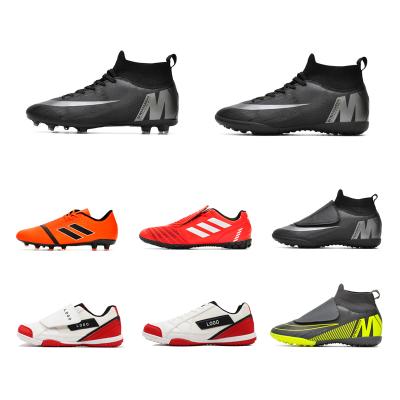 China Outdoor Soccer Shoes Cr7 High Ankle Star Impact Brand Mens Brand Custom Football Boots Wholesale Custom Made Futsal Outdoor Shoes High Top Futsal Shoes for sale