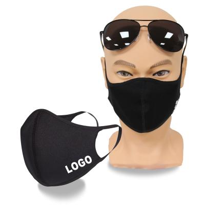 China Polyester Adi Fashion Black Custom Logo Cotton Customized Mesh Cloth Reusable Breathable Washable Face Maskes With Elastic Earloop Filters for sale