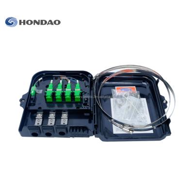 China FTTH HONDAO CAJAS NAP 8 PUERTOS 8 Waterproof FTTH Left Mini Fiber Optic Terminal Box For Stainless Steel 1x8 Tube Optical Splitter for sale