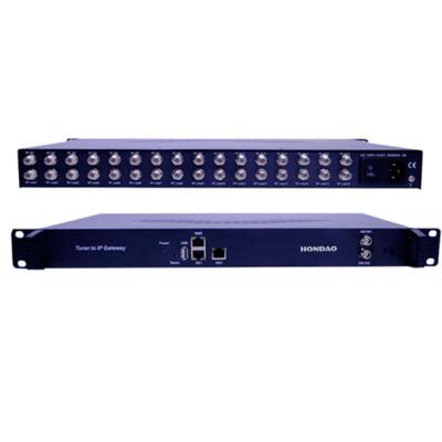 China FTTH 16 FTA Satellite Receiver DVB-S/S2 IP Modulator Tuner To IP Gateway Modulator for sale