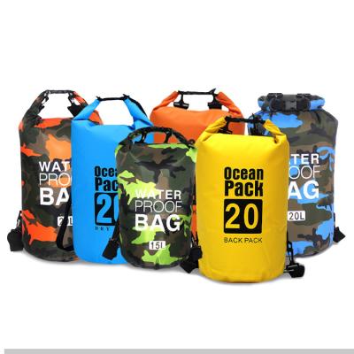 China camping & Hiking 2021 Marine Waterproof Bag Roll Top Bestselling for Canoeing Kayaking Boating Swimming Swimming Hiking Camping Rafting with Custom Logo for sale