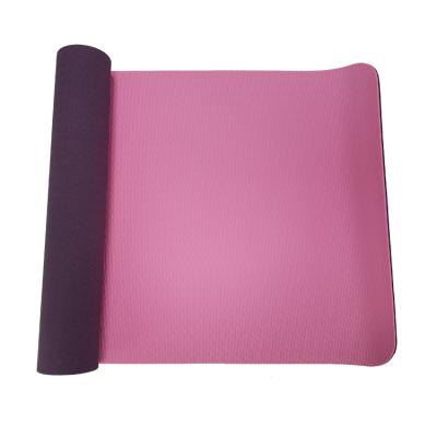 China 100% Organic Eco-Friendly Blue Natural Double Layer Tape Yoga Mat From Melors Eco-Friendly Manufacturer for sale