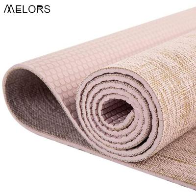 China Soft ; Nontoxic ; Melors Durable Factory Professional Custom PVC Jute Gym Rubber Anti Burst Yoga Mat for sale