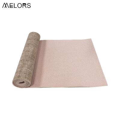 China Soft ; Nontoxic ; Melors Unique Designs Yoga Jute Mat Thick Promotion High Density Exercise Quality 3/4/5/6/10mm Yoga Fitness Durable Natural Shrink Wrap for sale