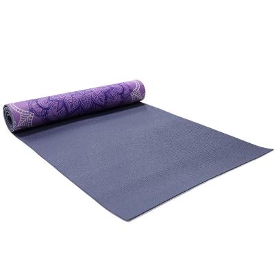 China Custom Logo PVC Yoga Mat Eco Friendly Print Fabric Melors Yoga Club Gymnastics Washable Anti-Slip Portable Gym Exercise Mat for sale