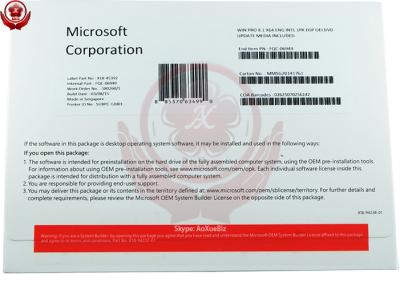 중국 Microsoft Windows 8.1 운영 체계 전문가 32/64 조금 DVD 중간 OEM 열쇠 판매용