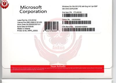 中国 マイクロソフト2012年のWindowsサーバー標準的なR2 OEMのパック64の英語Intl 1Pk DSP OEI DVD 販売のため