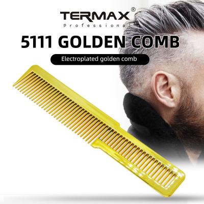 China Salon comb gold plated electric comb for men's hair. The electric comb is matched with the professional comb for sale