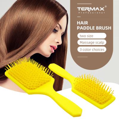 China Salon Paddle Brush Large Detangling Styling Hair Brush For All Hair Types With Comfort Gel Conforming Handle for sale