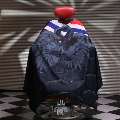 China Hairdressing cape with silicone collar using for special for barber haircut cape for black mamba Termax-slicone for sale