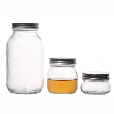 China KDG Food Customize 150ml 250ml 500ml 750ml 1000ml Large Storage Food Packaging Cheap Glass Jars Suppliers for sale