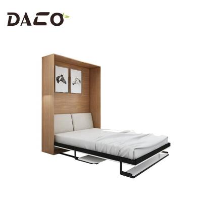 China Vertical Bed Murphy Bed With Double Foldable Furniture Double Wall Space Saving Table for sale