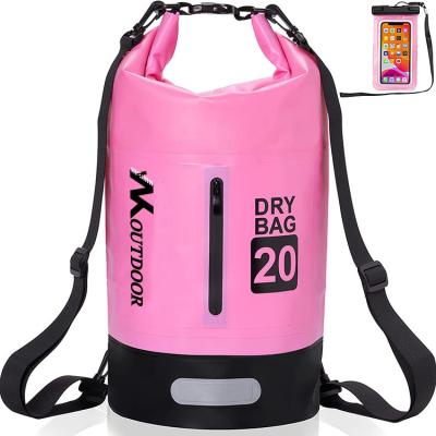 China Outdoor Activity Durable 500D PVC Printing Waterproof Dry Bag, 5L/10L/20L IPX7 Dry Sack Backpack, Swim Bag for Beach Swimming Kayaking and Surfing for sale