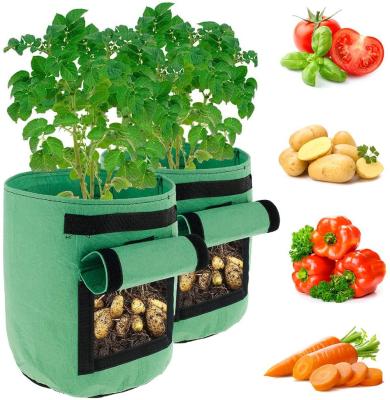 China Planting Planting Nonwoven Fabric 30 Gallon Grow Bags Rectangle Mushroom Grow Bags With Injection Port for sale