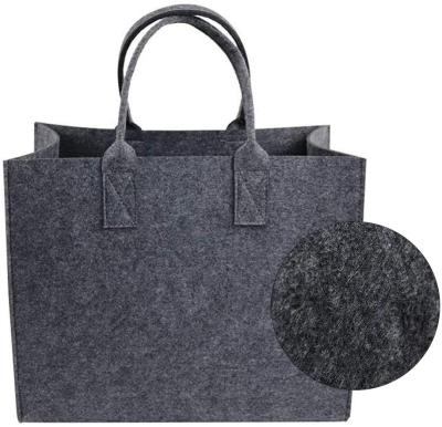 China 2021 Fashion Dark Gray Women Widely Use Shopping Storage Felt Bag Large Capacity Suitable Felt Bag For Ladies for sale