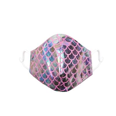 China 2020 Hot Selling Popular Fish Scale Personalized Sequin Face Mask Fashion Sequin Decoration Party Bling Glitter Face Shield Mask for sale