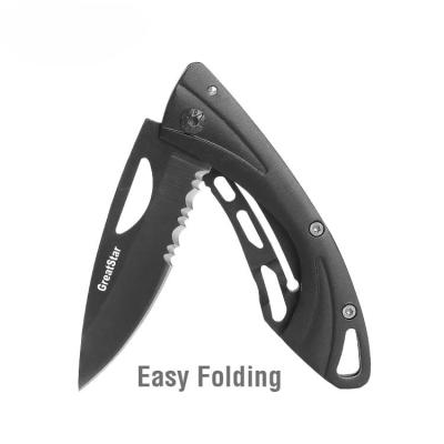 China Whole sale customized black folding outdoor pocket knife screw release knife camping hunting for sale