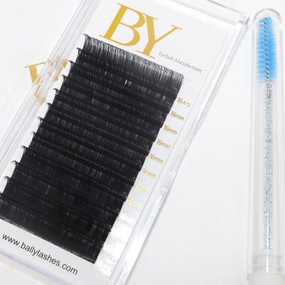 China High quality dark black long ballylashes natural wick factory easy fan lashes nexcar private label eyelash extension for sale