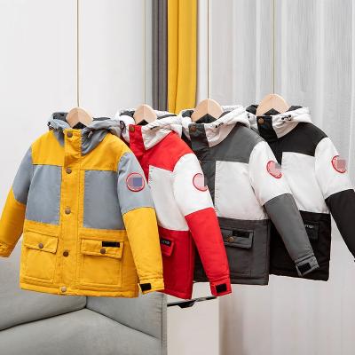 China Waterproof 2021 Winter Boys Hood Coats Canada Wholesale Custom Windbreaker Dowm Jacket Kids Puff Jackets for sale