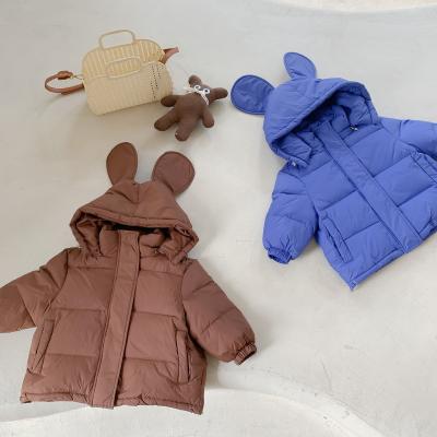 China Custom Viable Whit Duck Down Padding Jacket Hooded Children's Clothing Winter Jackets Kids Coats for sale