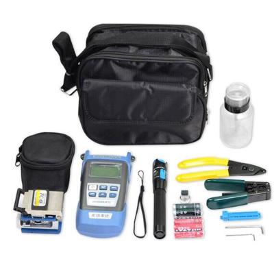 China FTTH Project Fiber Optic FTTH Tool Kit with FC-6S 10Mw Fiber Optic Cleaver Power Meter for sale