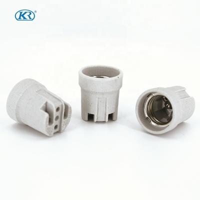 China Ceramic screw E27 lamp holder K327A for outdoor and indoor light T230 e27 porcelain socket base SAA VED CQC for sale