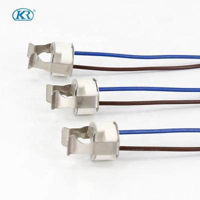 China G4/G5.3 Best Price G4/G5.3 Lamp Holder With Wire K502A 5A 25V T250 Ceramic Socket, Customized Wire for sale