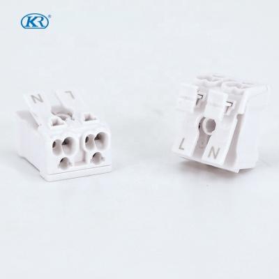 China For Two Way Led Kr Plus-in Terminal Block Plastic Connector Quick Connect Terminal For Led 450V 16A T110 K923-2A for sale