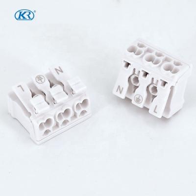 China For Three Way Led Plus-in Terminal Block Plastic Connector For Large Led Terminal Block Price Din Rail 450V K923-3A Great Price Quality for sale