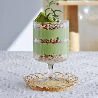 China Fancy Yogurt Pudding Ice Cream Minimalist Ins Design Cup Cake Glassware for sale