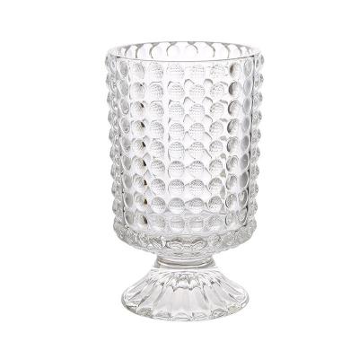 China Popualr Wholesale Creative Home Glass Crystal Tabletop Vase Wedding Flower Vase for sale