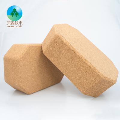 China . Wholesale Eco-Friendly High Density Most Popular 100% Natural Cork Yoga Blocks 369 Fine Grain 469 Inch Four Corners for sale