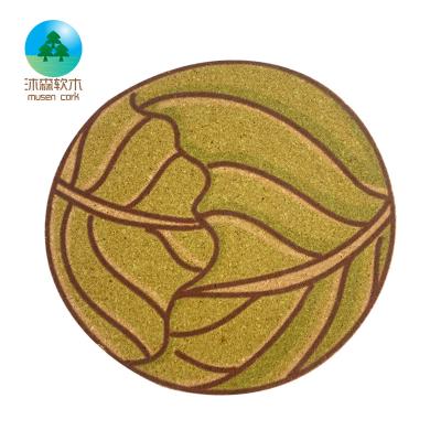 China Eco-Friendly Custom Promotional Empty Beer Cup Drink Mats Cheap Custom Promotional Blank Beer Cup Screen Coaster Table Cork Table Cork Price Musen Fruit for sale